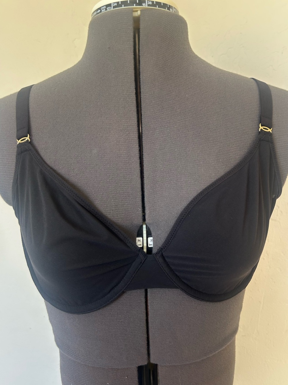 INLYRIC Women's Sheer Balconette Bra Unlined Plunge Mesh Underwire 38C (1837)